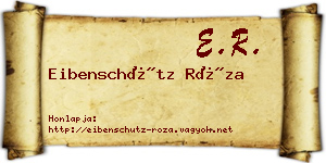 Eibenschütz Róza névjegykártya